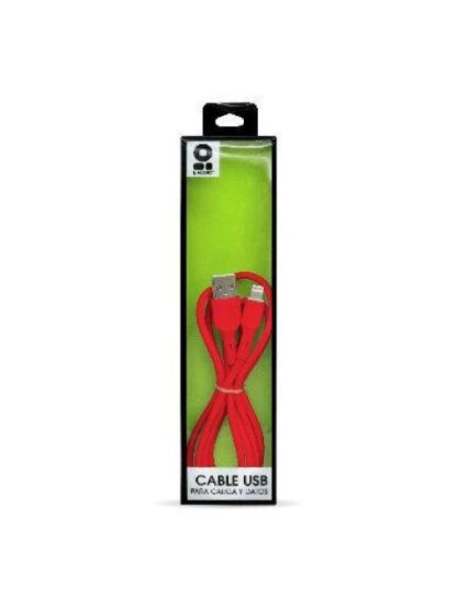 BROBOTIX CABLE DE CARGA LIGHTNING MACHO - USB A MACHO 1 METRO ROJO PARA IPHONE-IPAD - Image 3