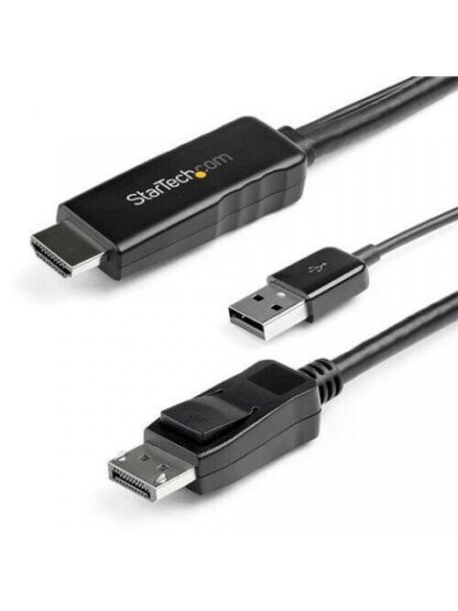 STARTECH  CABLE HDMI 1.4 MACHO - DISPLAYPORT 1.2 MACHO 4K 30HZ 2 METROS NEGRO - Image 2
