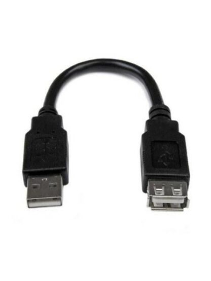 STARTECH  CABLE DE EXTENSION USB 2.0 MACHO - HEMBRA 15CM NEGRO - Image 2