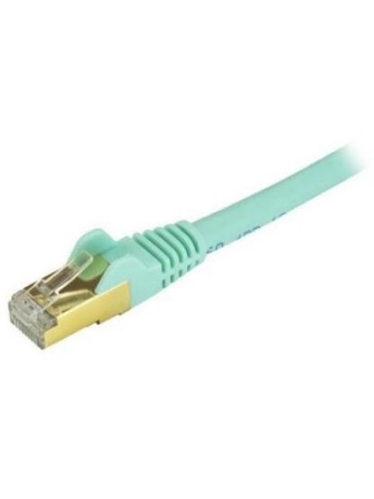 STARTECH  CABLE PATCH CAT6A STP BLINDADO SIN ENGANCHES RJ-45 MACHO - RJ-45 MACHO 2.4 METROS TURQUESA - Image 2