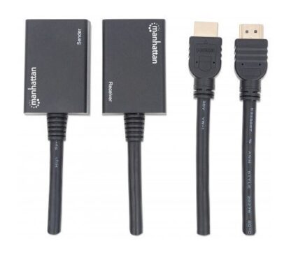 MANHATTAN EXTENSOR HDMI POR CAT5E-CAT6 DISTANCIA MAXIMA 30 METROS CABLES HDMI INTEGRADOS - Image 4
