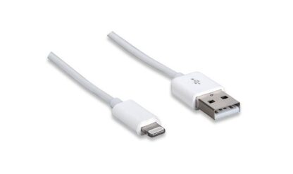 MANHATTAN CABLE DE CARGA CERTIFICADO MFI USB A 2.0 MACHO - LIGHTNING MACHO 1 METRO BLANCO PARA IPHONE-IPAD-IPOD - Image 3