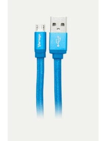 CABLE MICRO USB VORAGO CAB-113 AZUL 1 METRO BOLSA - Image 2