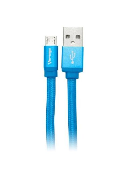 CABLE MICRO USB VORAGO CAB-113 AZUL 1 METRO BOLSA - Image 3