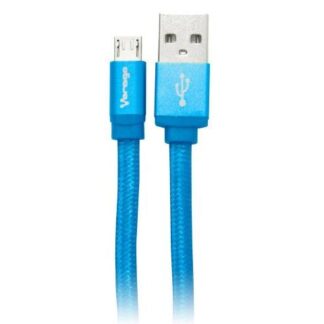 CABLE MICRO USB VORAGO CAB-113 AZUL 1 METRO BOLSA