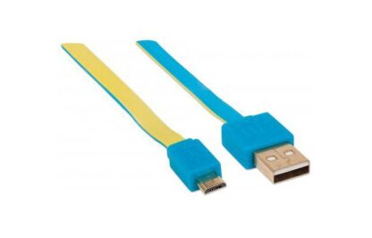 MANHATTAN CABLE PLANO USB 2.0 A MACHO - MICRO USB 2.0 B MACHO 1.8 METROS AZUL-AMARILLO - Image 2
