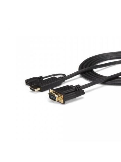 STARTECH  CABLE VGA MACHO - HDMI + MICRO-USB MACHO-HEMBRA 3 METROS NEGRO - Image 2
