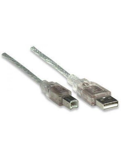 MANHATTAN CABLE DE ALTA VELOCIDAD USB 2.0 USB A MACHO - USB B MACHO 5 METROS PLATA - Image 2