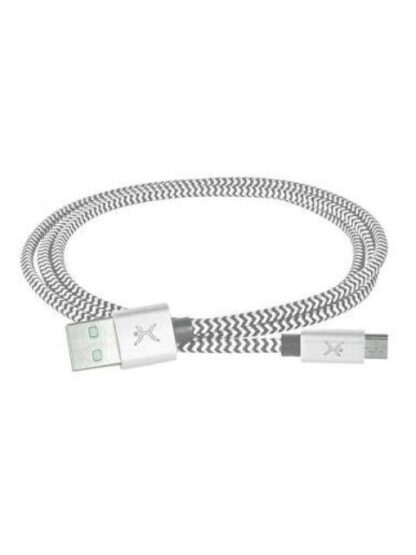 CABLE USB PERFECT CHOICE USB-A A MICRO-USB 1M PLATA PC-101680 - Image 2