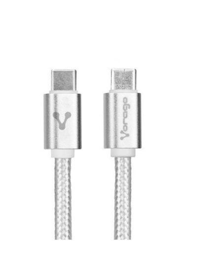 CABLE USB VORAGO USB-C MACHO - USB-C MACHO 1M BLANCO CAB-124-WH - Image 4