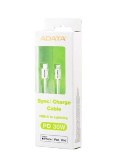 CABLE USBC A LIGHTNING ADATA AMFICPL1MCWH USB C LIGHTNING 1 M BLANCO