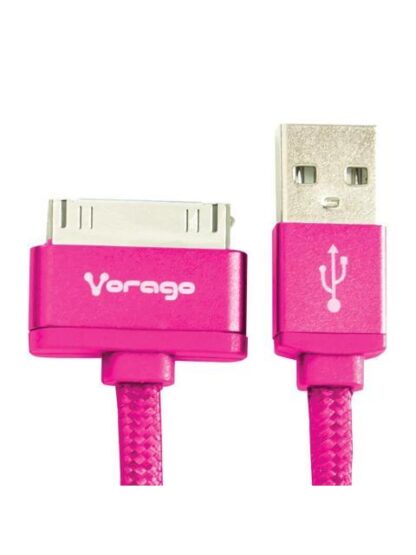 VORAGO CABLE USB A MACHO - APPLE 30-PIN MACHO 1 METRO ROSA PARA IPHONE-MACBOOK-IPOD - Image 3