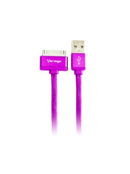 VORAGO CABLE USB A MACHO - APPLE 30-PIN MACHO 1 METRO MORADO PARA IPHONE-MACBOOK-IPOD