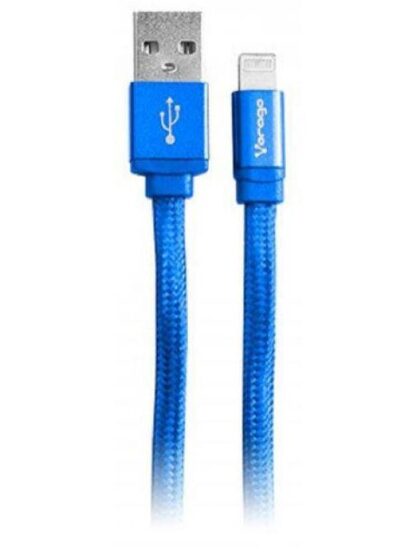 VORAGO CABLE DE CARGA USB 2.0 A MACHO - LIGHTNING MACHO 1 METRO AZUL PARA IPHONE-IPAD - Image 2