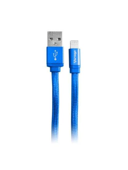 VORAGO CABLE DE CARGA USB 2.0 A MACHO - LIGHTNING MACHO 1 METRO AZUL PARA IPHONE-IPAD - Image 4