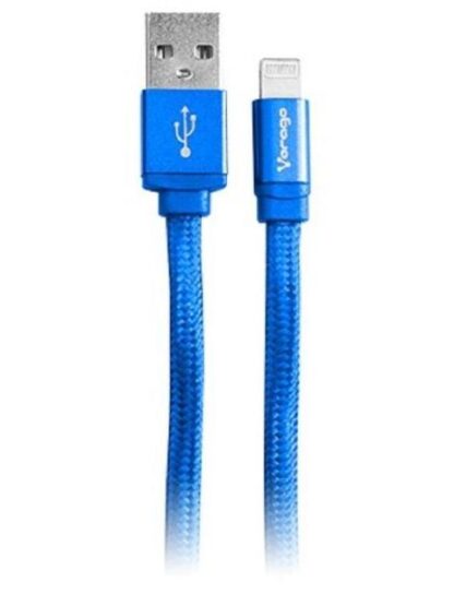 VORAGO CABLE DE CARGA USB 2.0 A MACHO - LIGHTNING MACHO 1 METRO AZUL PARA IPHONE-IPAD