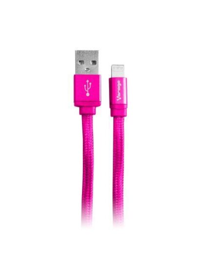 VORAGO CABLE DE CARGA USB 2.0 A MACHO - LIGHTNING MACHO 1 METRO ROSA PARA IPHONE-IPAD - Image 2