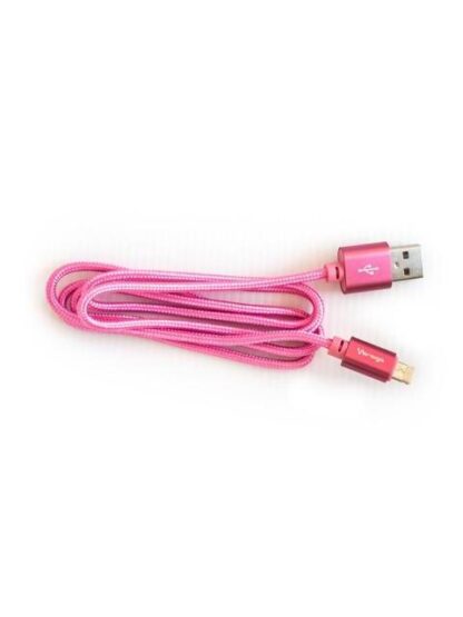 VORAGO CABLE DE CARGA MICRO USB B-LIGHTNING MACHO - USB A MACHO 1 METRO ROSA PARA IPOD-IPHONE-IPAD