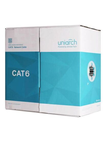 CABLEADO UTP CAT6 100 MTS. UNV (CAB6CCA) FORRO PVC AZUL - 4 PARES CALIBRE 23 AWG - MATERIAL CCA (ALUMINIO CUBIERTO DE COBRE) - USO INTERIOR