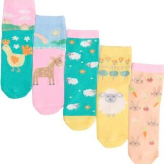 CALCETAS SET DE 5 PARES MULTICOLOR HELLODREAM