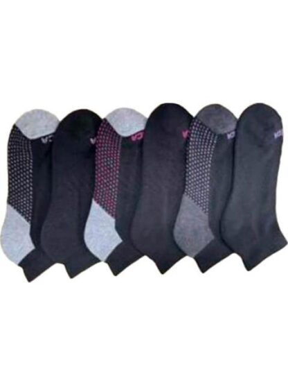 CALCETAS SET DE 6 PARES NEGRO LOVE TO LOUNGE