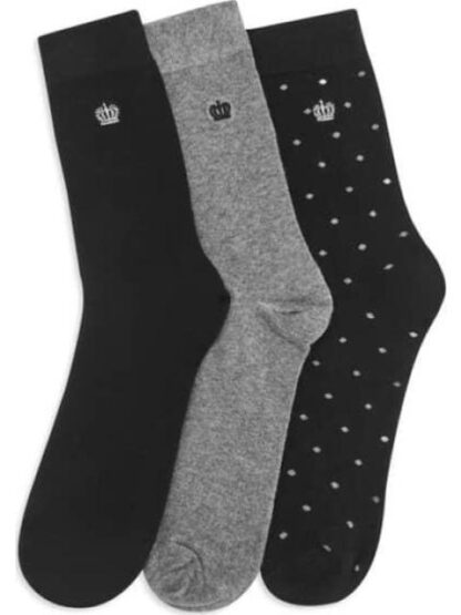CALCETINES BORDADOS NEGRO KEBO