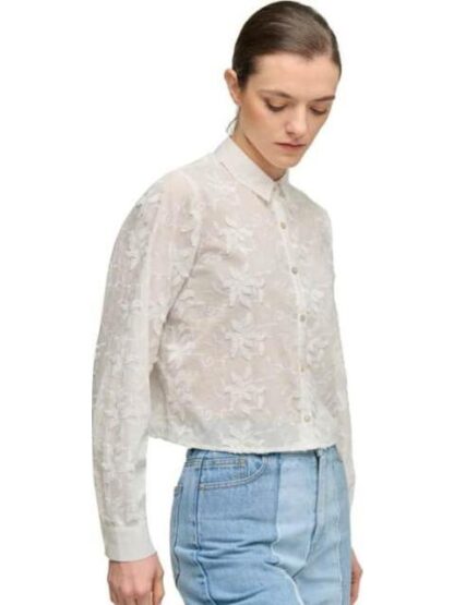 CAMISA BORDADA BLANCO HOLLY LAND - Image 3