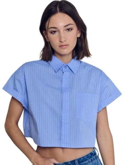 CAMISA CROP AZUL HOLLY LAND - Image 2