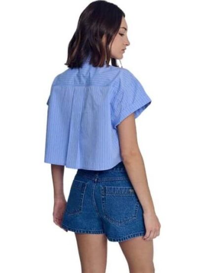 CAMISA CROP AZUL HOLLY LAND - Image 5