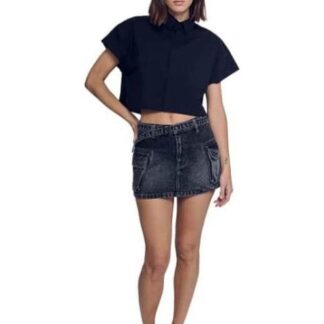 CAMISA CROP NEGRO HOLLY LAND