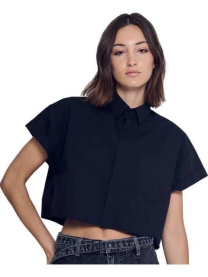 CAMISA CROP NEGRO HOLLY LAND - Image 2