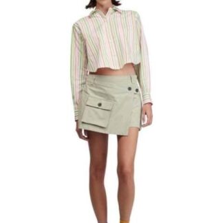 CAMISA CROP RAYAS ROSA HOLLY LAND