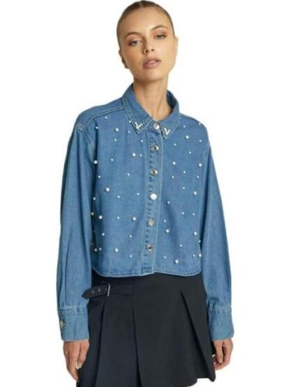 CAMISA DE MEZCLILLA PERLAS GRIS ATMOSPHERE DNM
