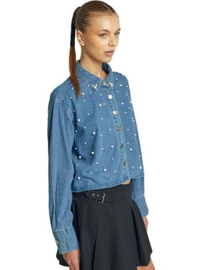 CAMISA DE MEZCLILLA PERLAS GRIS ATMOSPHERE DNM - Image 2