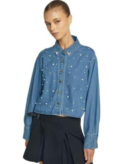 CAMISA DE MEZCLILLA PERLAS GRIS ATMOSPHERE DNM - Image 4