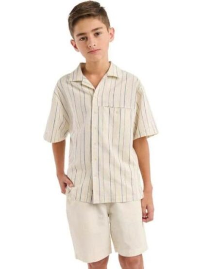 CAMISA LINO BEIGE NEXT CO