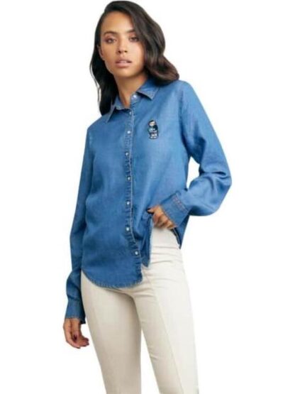 CAMISA MANGA LARGA AZUL HOLLY LAND