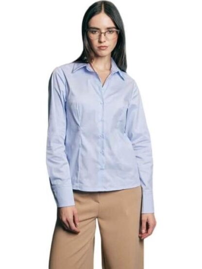 CAMISA MANGA LARGA AZUL HOLLY LAND