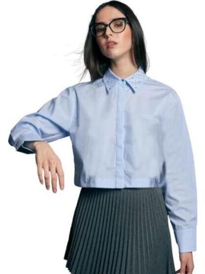 CAMISA MANGA LARGA AZUL HOLLY LAND