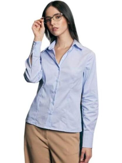 CAMISA MANGA LARGA AZUL HOLLY LAND - Image 2