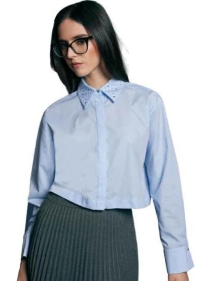 CAMISA MANGA LARGA AZUL HOLLY LAND - Image 2
