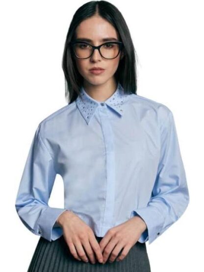 CAMISA MANGA LARGA AZUL HOLLY LAND - Image 3