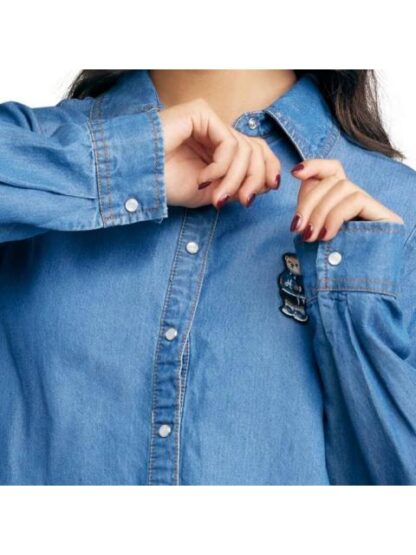 CAMISA MANGA LARGA AZUL HOLLY LAND - Image 4