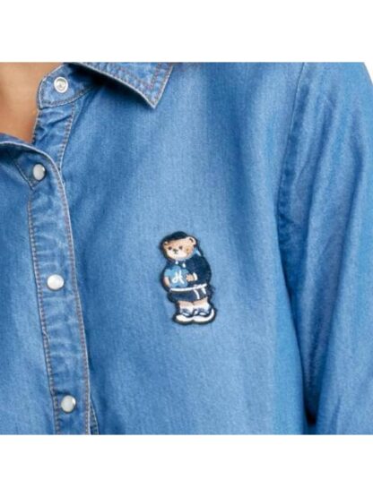 CAMISA MANGA LARGA AZUL HOLLY LAND - Image 5