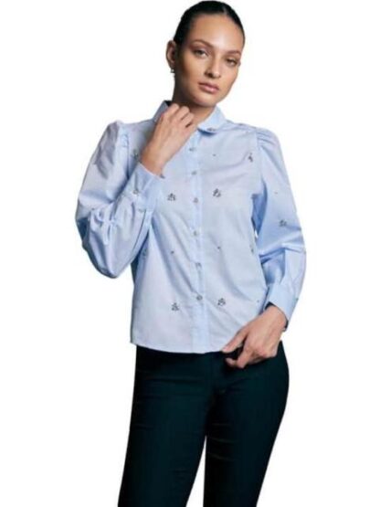 CAMISA MANGA LARGA PEDRERIA AZUL HOLLY LAND - Image 2