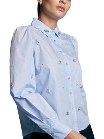 CAMISA MANGA LARGA PEDRERIA AZUL HOLLY LAND - Image 3