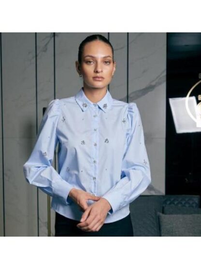 CAMISA MANGA LARGA PEDRERIA AZUL HOLLY LAND - Image 5