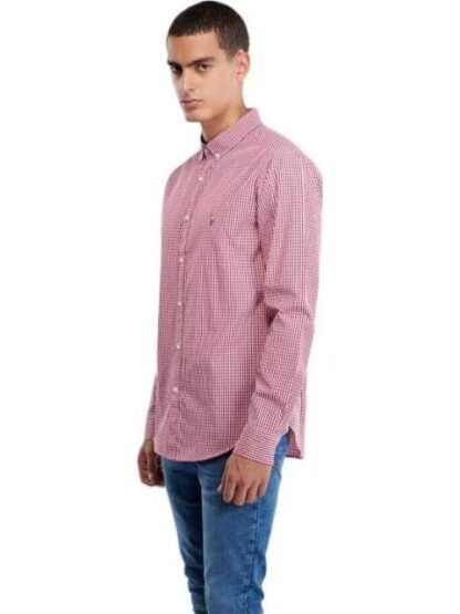 CAMISA MANGA LARGA CUADROS ROJO HPC POLO - Image 3