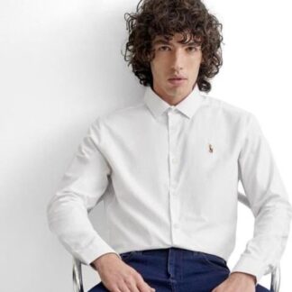 CAMISA SLIM FIT MANGA LARGA BLANCO HPC POLO