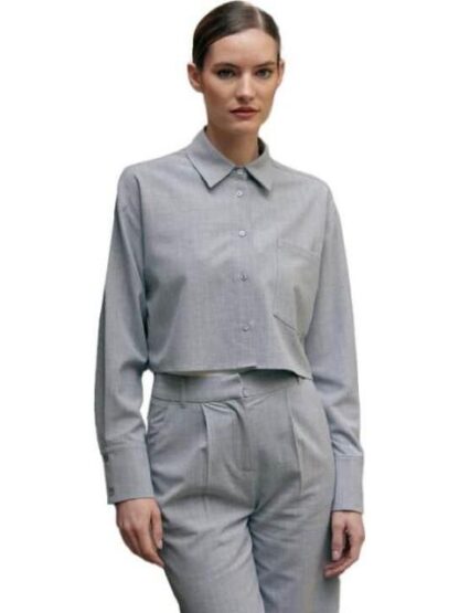 CAMISOLA CROP RAYAS GRIS HOLLY LAND - Image 5